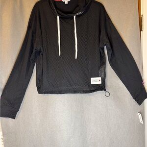 Tommy Hilfiger Black Mesh Hoodie.  NWT
